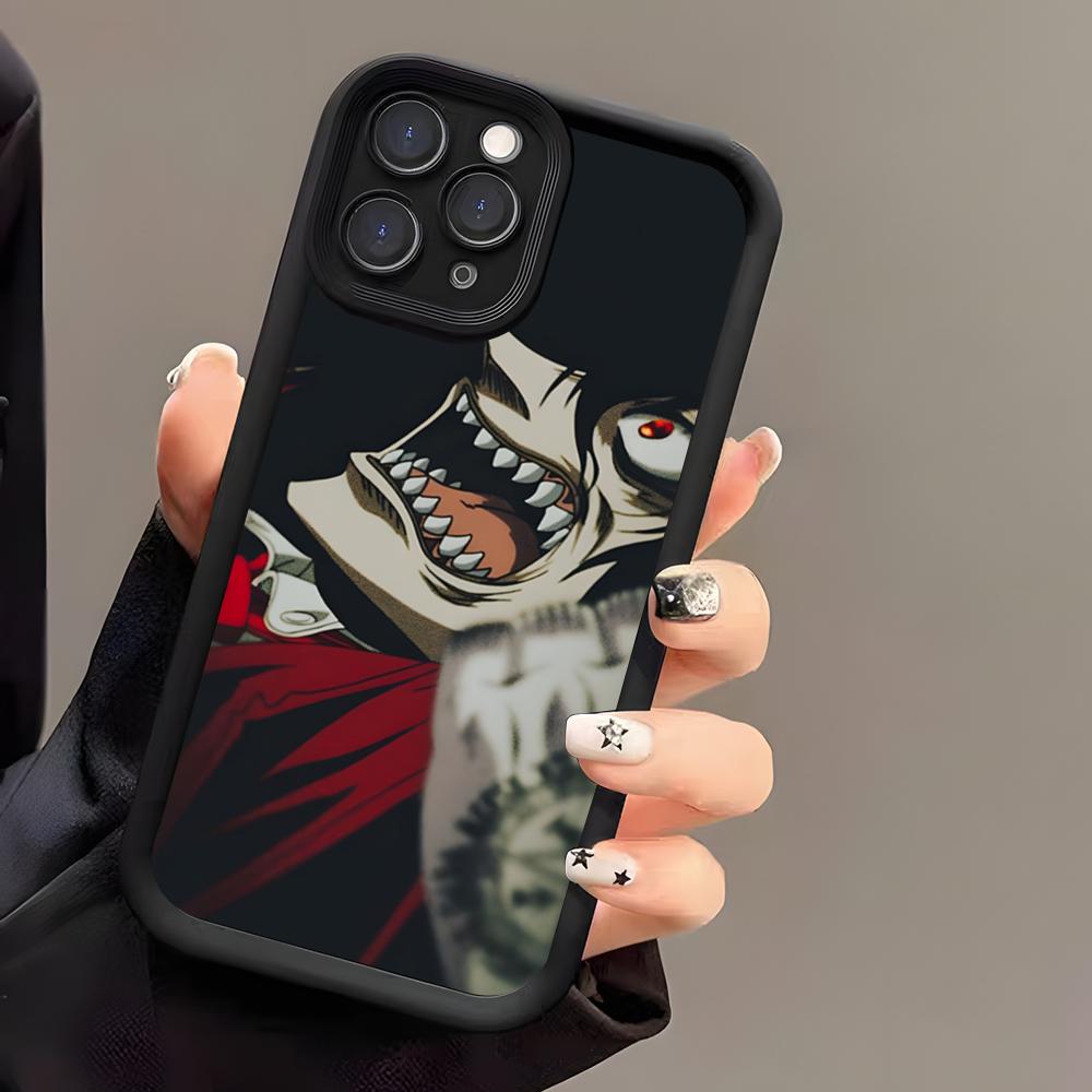 HELLSING Anime Phone Case For IPhone 17 Air 16 E 15 14 Plus 13 12 11 Pro Max Black Sky Eye Stepped Protective Case