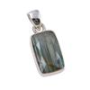 Natural Labradorite Gemstone Handmade 925 Solid Sterling Silver Pendant 1" v2D30