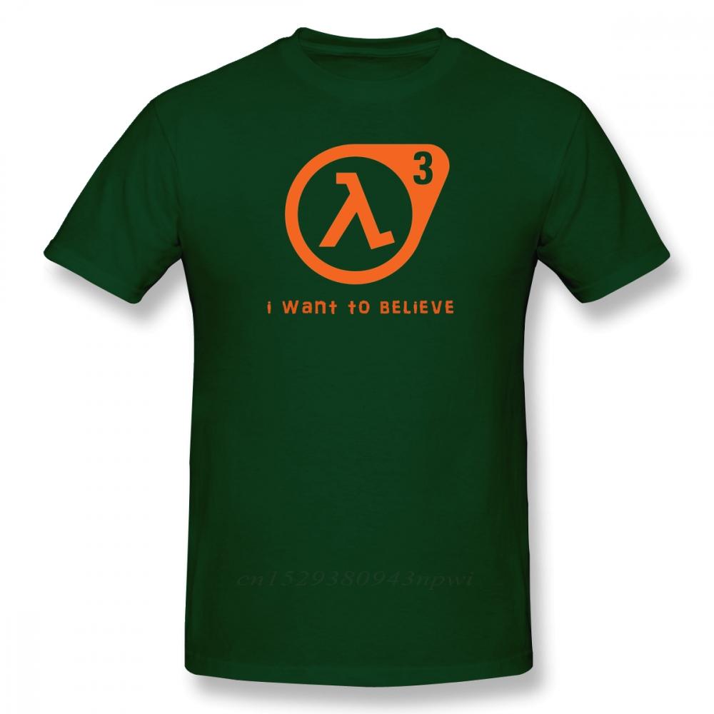 Half Life T-Shirt Half Life 3 Ich möchte glauben T-Shirt 100% Baumwolle Niedliches T-Shirt Basic Kurzarm Unisex T-Shirt