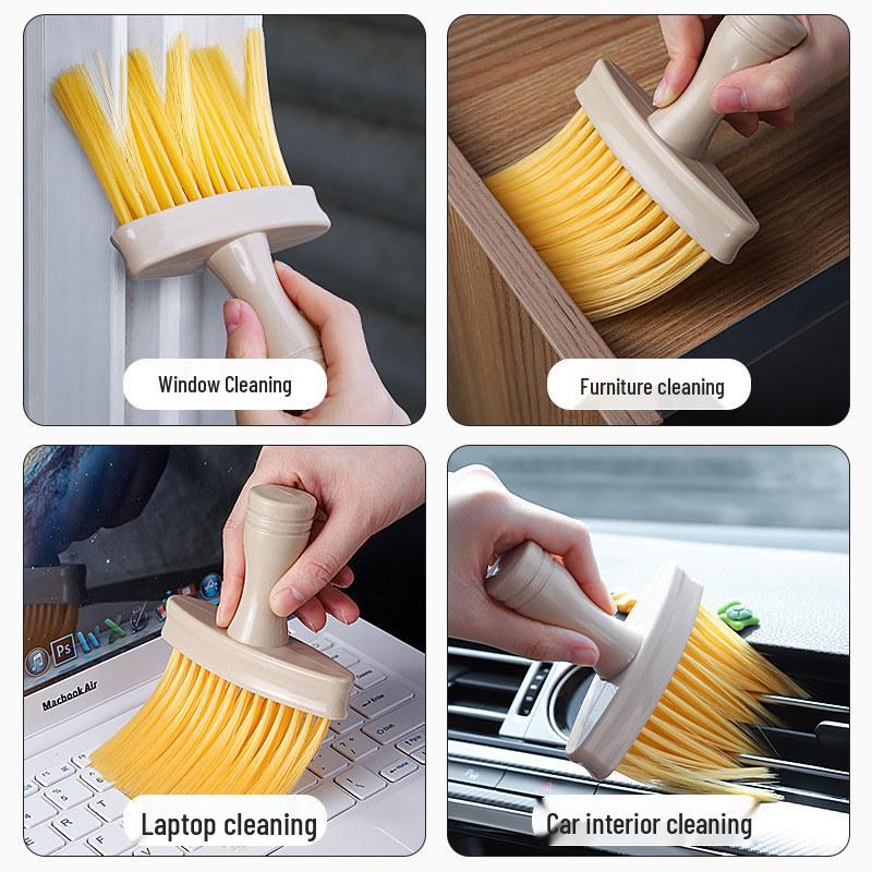 Multi-Purpose Soft Bristle Cleaning Brush for Keyboards, Car Interiors, and Vents