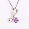 Natural African Amethyst Pendant 925 Sterling Silver Rhodium Plated Round Gemstone Handmade Fine Jewelry Gift for Her