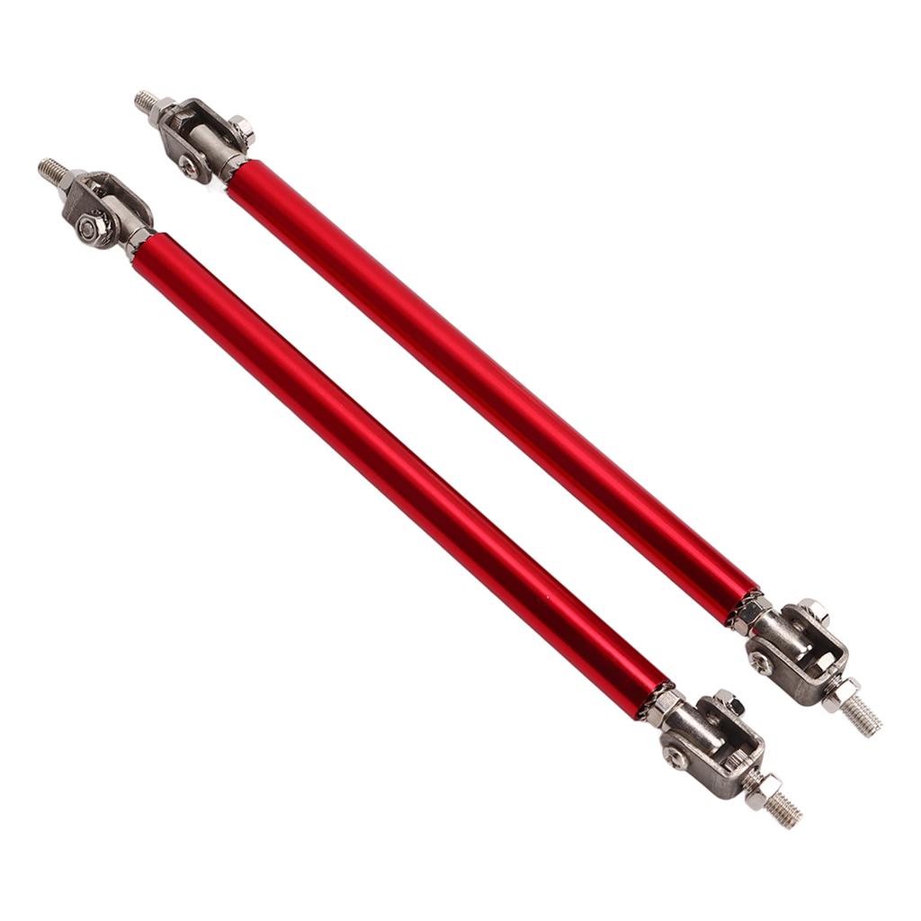2 Pcs Bumper Lip Diffuser Rod 15cm Stretchable Stainless Steel Splitter Support Tie Pull Bar Red