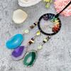 Chakra Tree Life Natural Raw Crystal Stones Crafts Handmade Polished Floral Pattern Fashion Trend Pendant Suncatcher Hanging Car