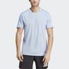 adidas T-Shirts Herren Hellblau Rundhals Mittlere Gerade Passform IC7631