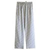 Women's Pure Cotton Sleep Pants - Breathable, Comfortable, Loose Fit with Side Pockets for Walking, Spring/Autumn Wear.