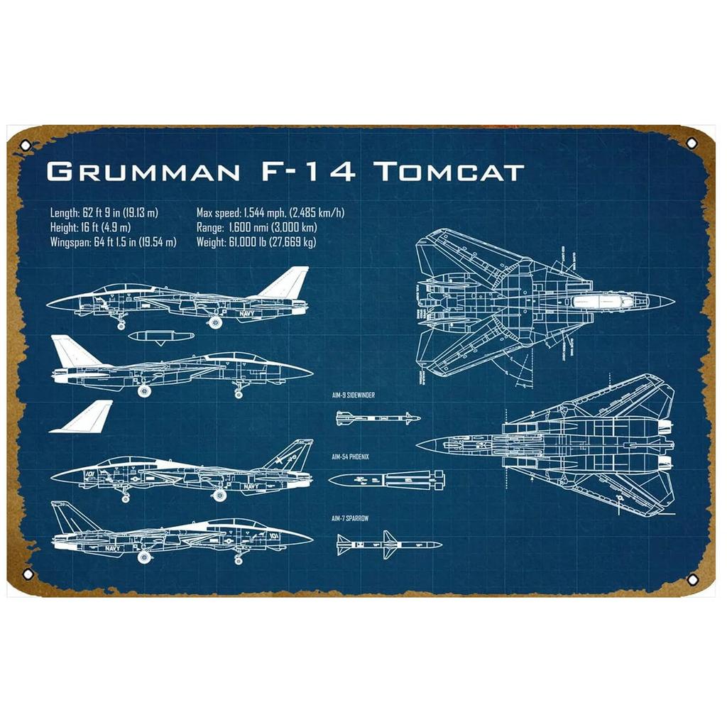 Vintage Fight Plane Metal Tin Signs Plaque Plate Retro Wall Art Posters for Man Cave Bar Pub Clubs Cafe Iron Painting Decoration