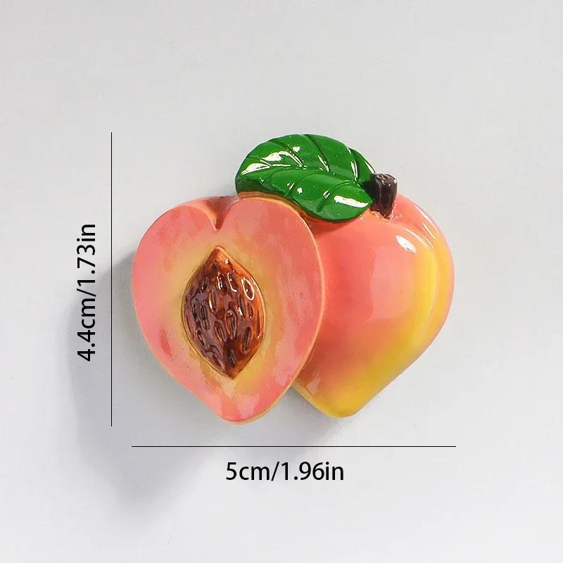 Creative Fridge Magnet Decor 3D Cute Cartoon Fruit Message Board Refrigerator Magnet Sticker for Kids Toy Gift Home Decoration