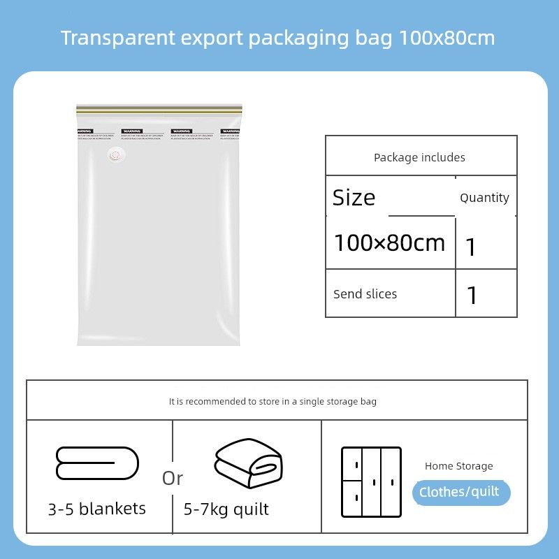 The Treasure of the Store: Vacuum Compression Bags for Single Cotton Quilts and Clothes, Extra-Large Travel and Business Trip Vacuum Storage Bags