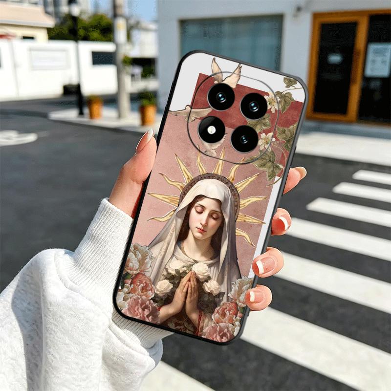 Virgen Mary Virgin De Guadalupe Soft Phone Case for Xiaomi Redmi Note 12 13 14 15 Pro Plus 11 12S 11S 11T 10 4G Black Cover Back