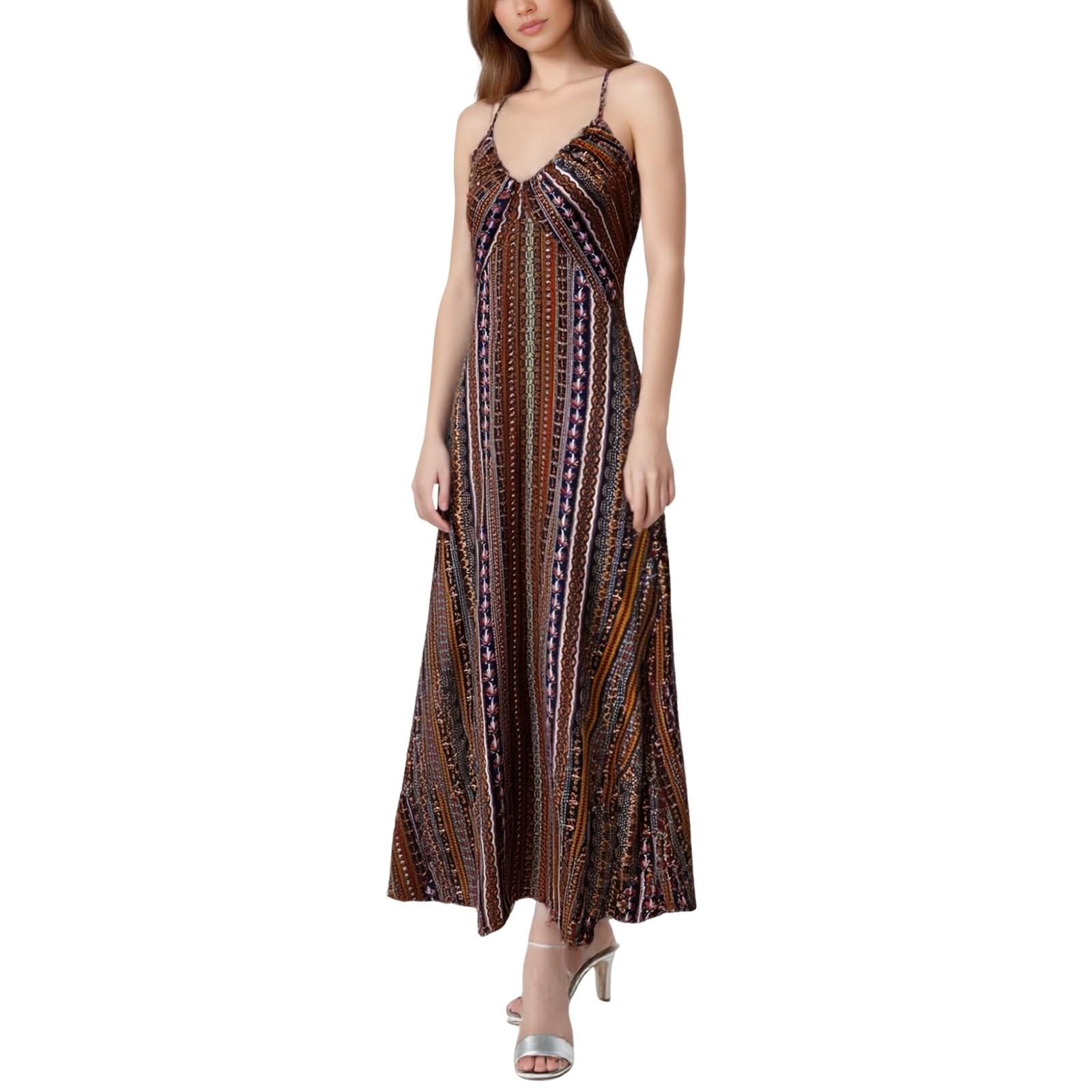 

Женские модные повседневные винтажные узоры элегантные темпераментные платья без бретелек XL