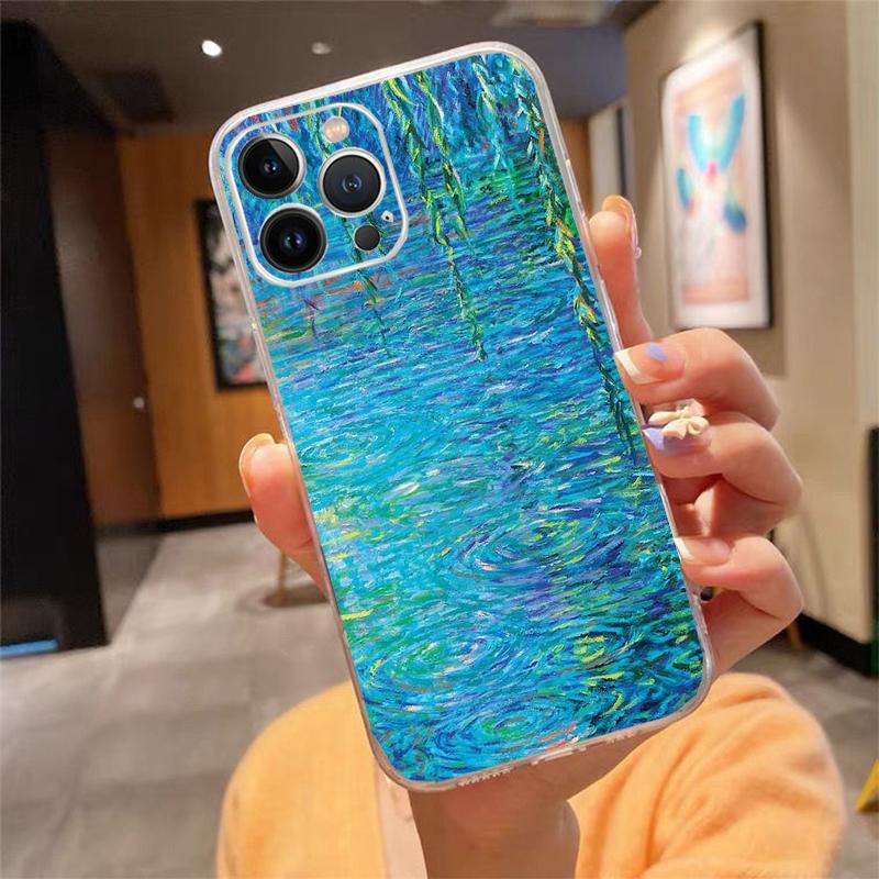 Claude Monet Painting Phone Case For iphone 17 Pro Max Air 16 15 14 13 Pro Max 15 16 Pro 15Plus