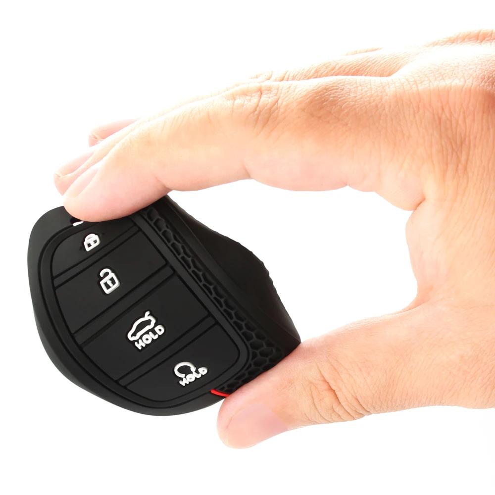 Silicone Key Case For Hyundai Palisade Tucson Santa Fe Atos Solaris Prime Nexo Sonata Staria Ioniq Car Key Cover