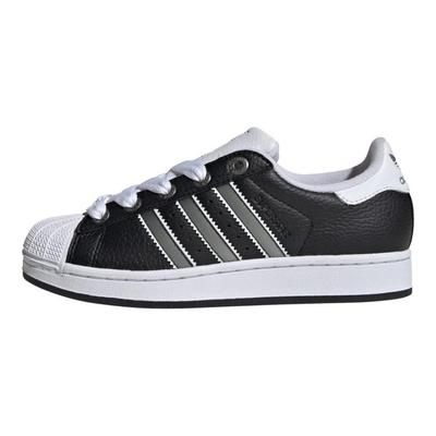 Superstar 2 J Listras Lenticulares Preto Tênis Infantil Preto-Essencial Prata-Mate Branco-Nuvem JQ0314