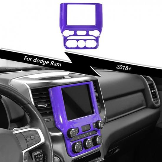 Center Console GPS Navigation Panel Trim Frame For Dodge Ram 1500 2018+ Purple