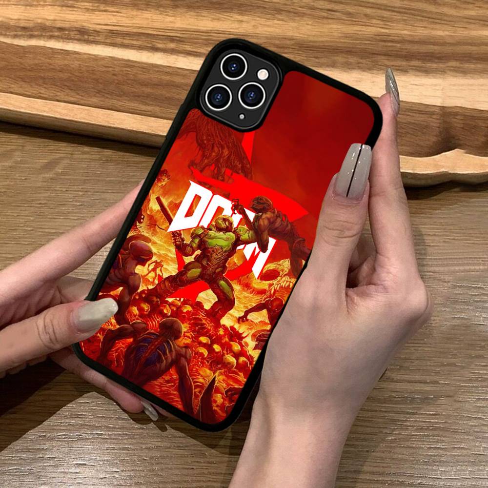 Klasyczna Gra D-DOOM-E-EternalS PC+TPU Odporne na Wstrząsy Etui Ochronne na Telefon Dla IPhone17 14 15 16 Pro Max 13 12 11 17 Air