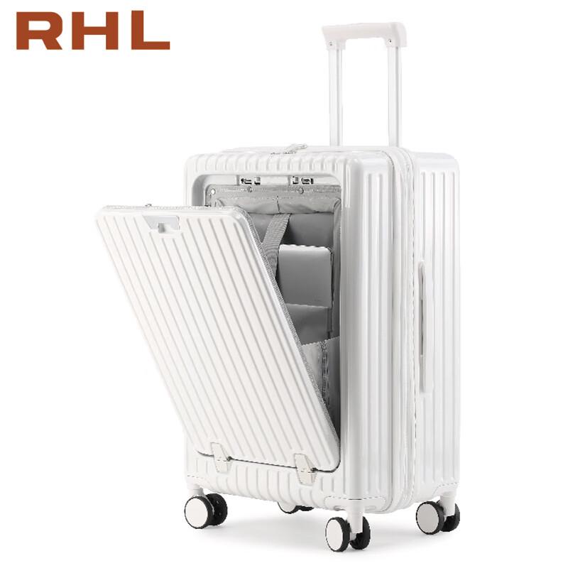 Front-Opening USB Charging Spinner Suitcase 20 inch