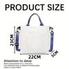 Pokemon Canvas Crossbody Bag Pikachu Cartoon Pattern Print Handbag Fashion Portable Large Capacity Travel Shopping Storage Kid Friendly Entertaining