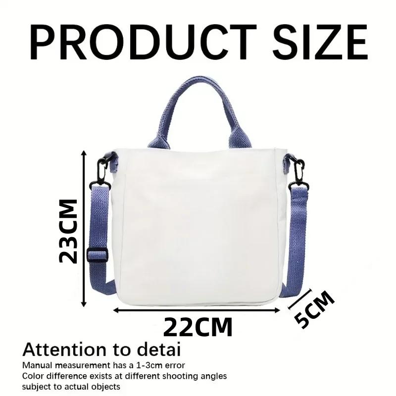 Pokemon Canvas Crossbody Bag Pikachu Cartoon Pattern Print Handbag Fashion Portable Large Capacity Travel Shopping Storage Kid Friendly Entertaining