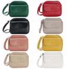 Solid Color Short Wallet Korean Style PU Coin Purse Fashion Wrist Bag  Women
