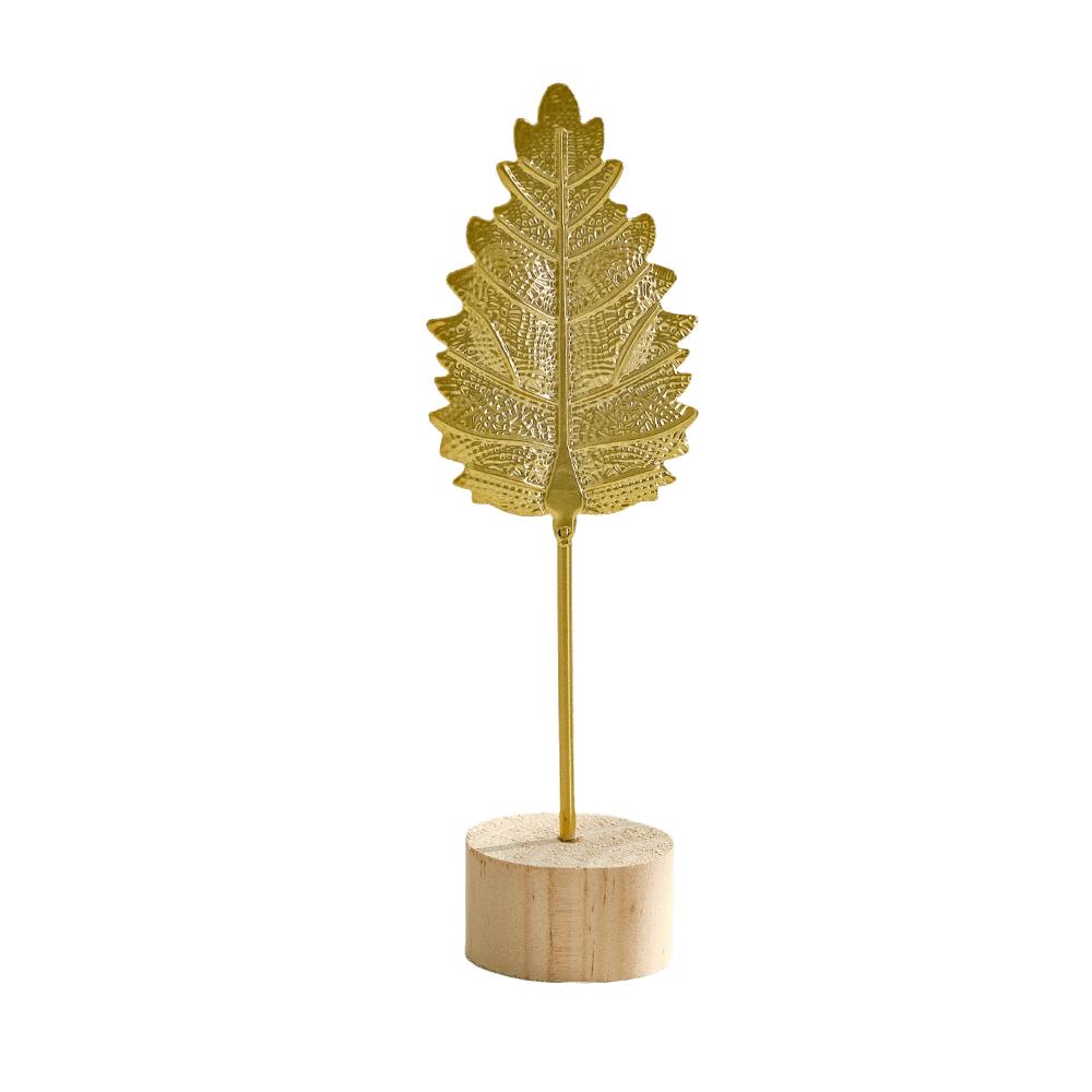Hollow Out Leaves Ginkgo Leaf Ornament Gold Green Tabletop Decoration Home Decoration