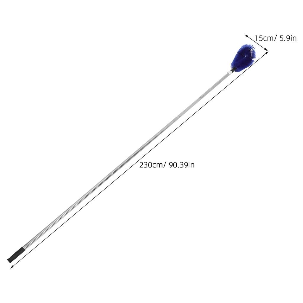 1Set Gutter Cleaning Brush Extendable Adjustable Length Multi-Angle Telescoping Pole Ground Level Roof and Siding Cleaning Tool