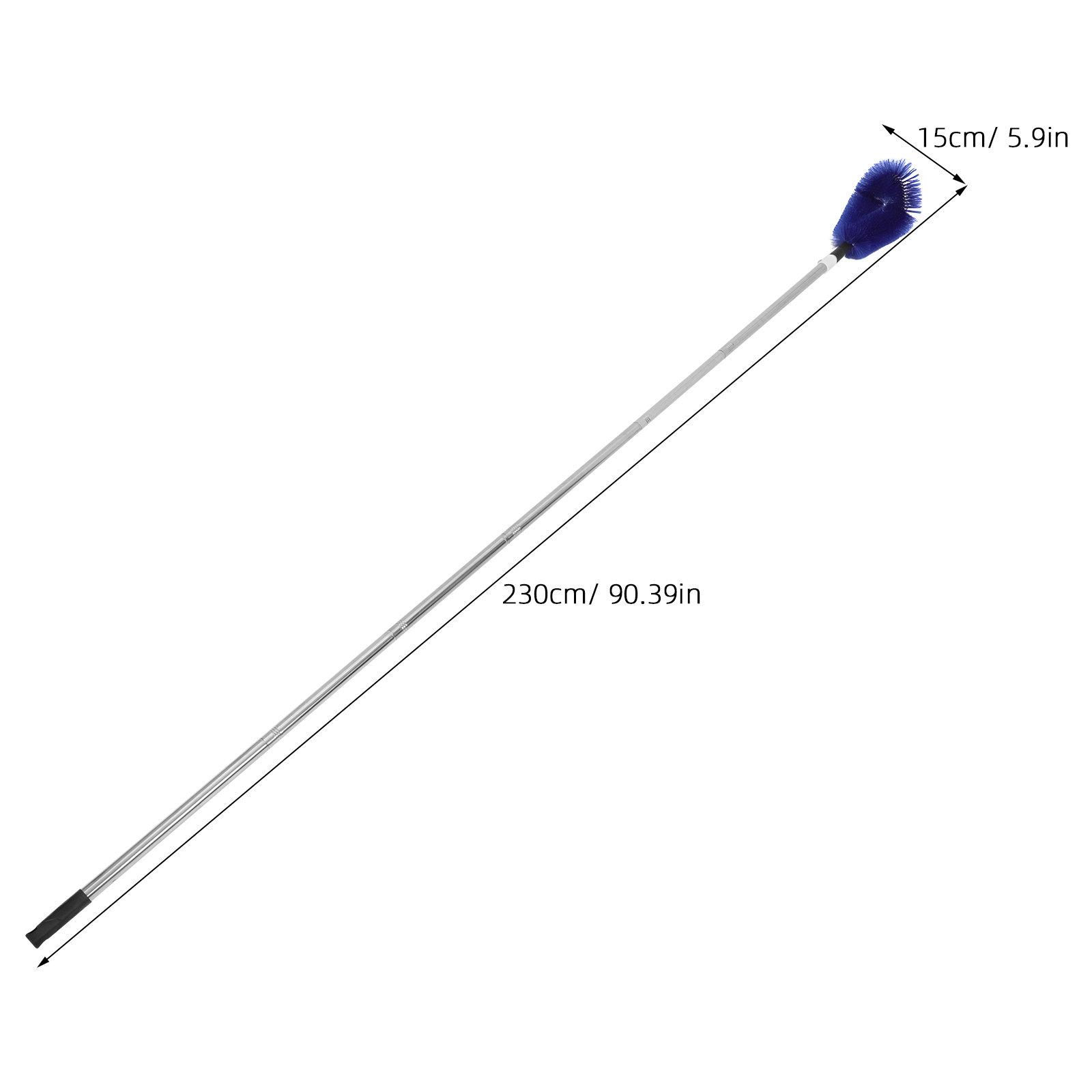 

1Set Gutter Cleaning Brush Extendable Adjustable Length Multi-Angle Telescoping Pole Ground Level Roof and Siding Cleaning Tool синий