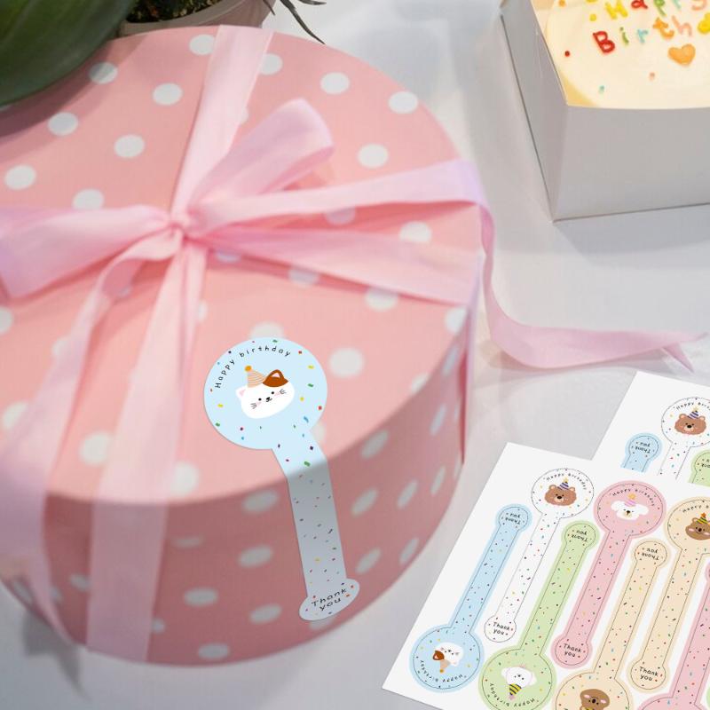 50/100Pcs New Handmade Stickers Food Label Self-Adhesive Long Label Packaging Sealing Labels Stickers Party Cake Baking Labels