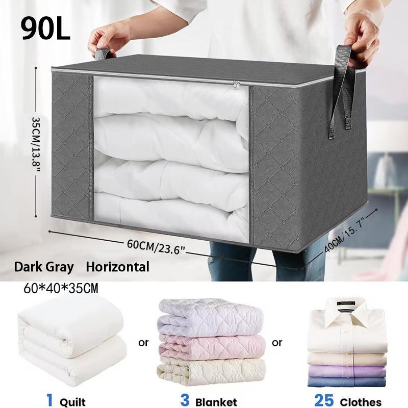 1/3/6 Pcs Large Capacity Clothes Storage Bag Foldable Blanket Storage Containers for Organizing Bedroom Closet