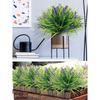Artificial Monkey Grass And Lavender Plants, UV-Resistant Fake Green Shrub Plants Decoration For Outdoor Hanging Planters, Home Garden