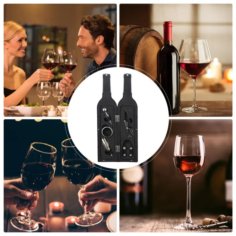 Rödvinsflasköppnare bar kit 5 st champagneflasköppnare set vinflasköppnare set för hem helgfest flasköppning
