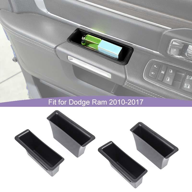 Door Inner Armrest Storage Box Organizer Container For Dodge RAM 2010-2017 Stowing Tidying Accessories,4 pcs
