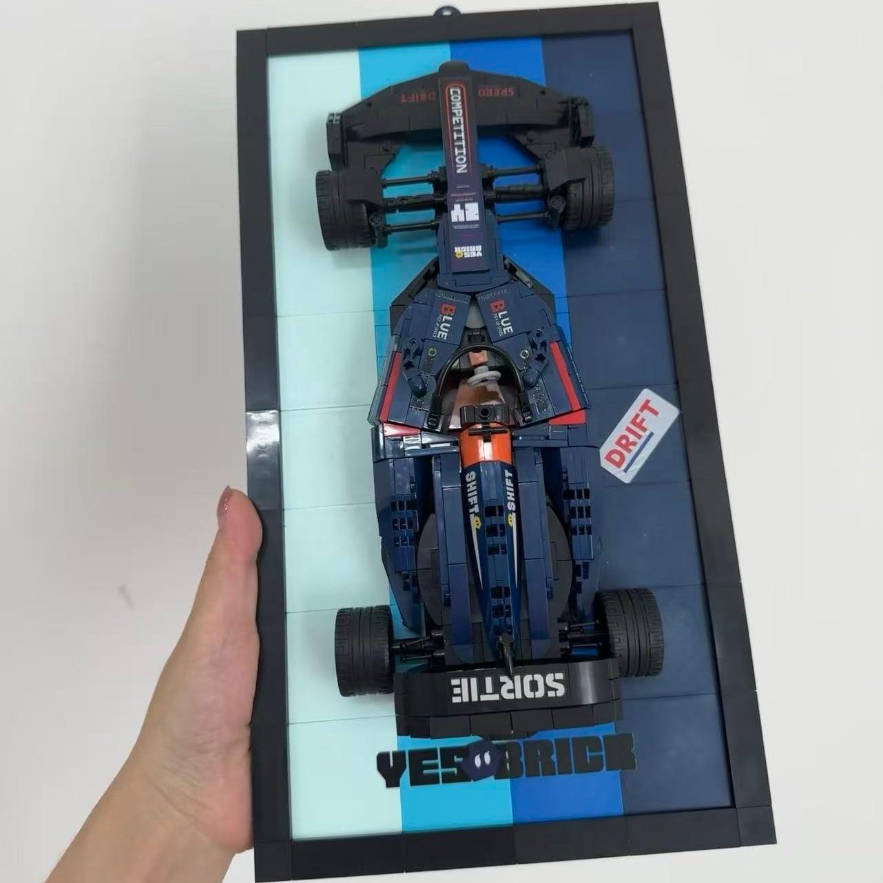 

Blue Racing Car Building Block Set, Stylish Racing Car Model, Challenging Puzzle Kit For Adults, Easy To Assemble, Suitable For Multiple Occasions As S