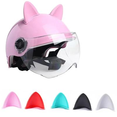 DIY Cute Cat Ears Decoration Helmet Motorcycle Electric Car Helmet Styling Double-sided Stickers Decor Helmet Accessories Tools