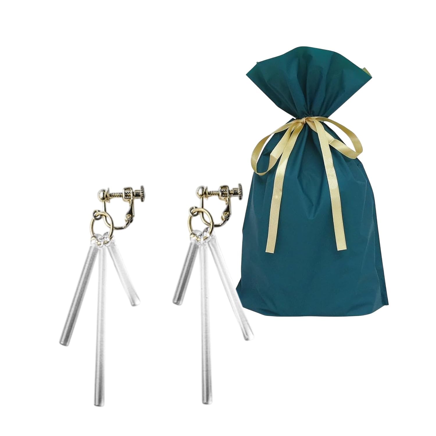 

Set of 2 Lampwork Factory Earrings Kanade Gift bag with [Set] (HARIO HAA-K-003E, ribbon)