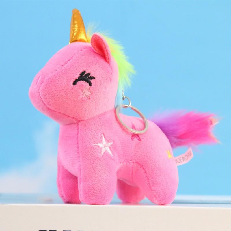 

Unicorn Doll Pendant Cute Pony Plush Toy Small Mini Bag Hanging Keychain
