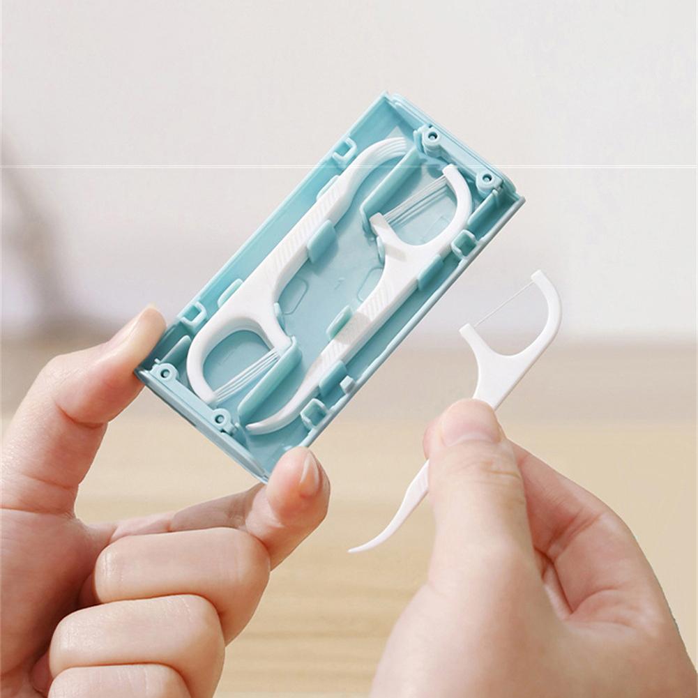 Distributeur automatique de fil dentaire en plastique, boîte de rangement portable, pratique, idéal pour les voyages et le camping