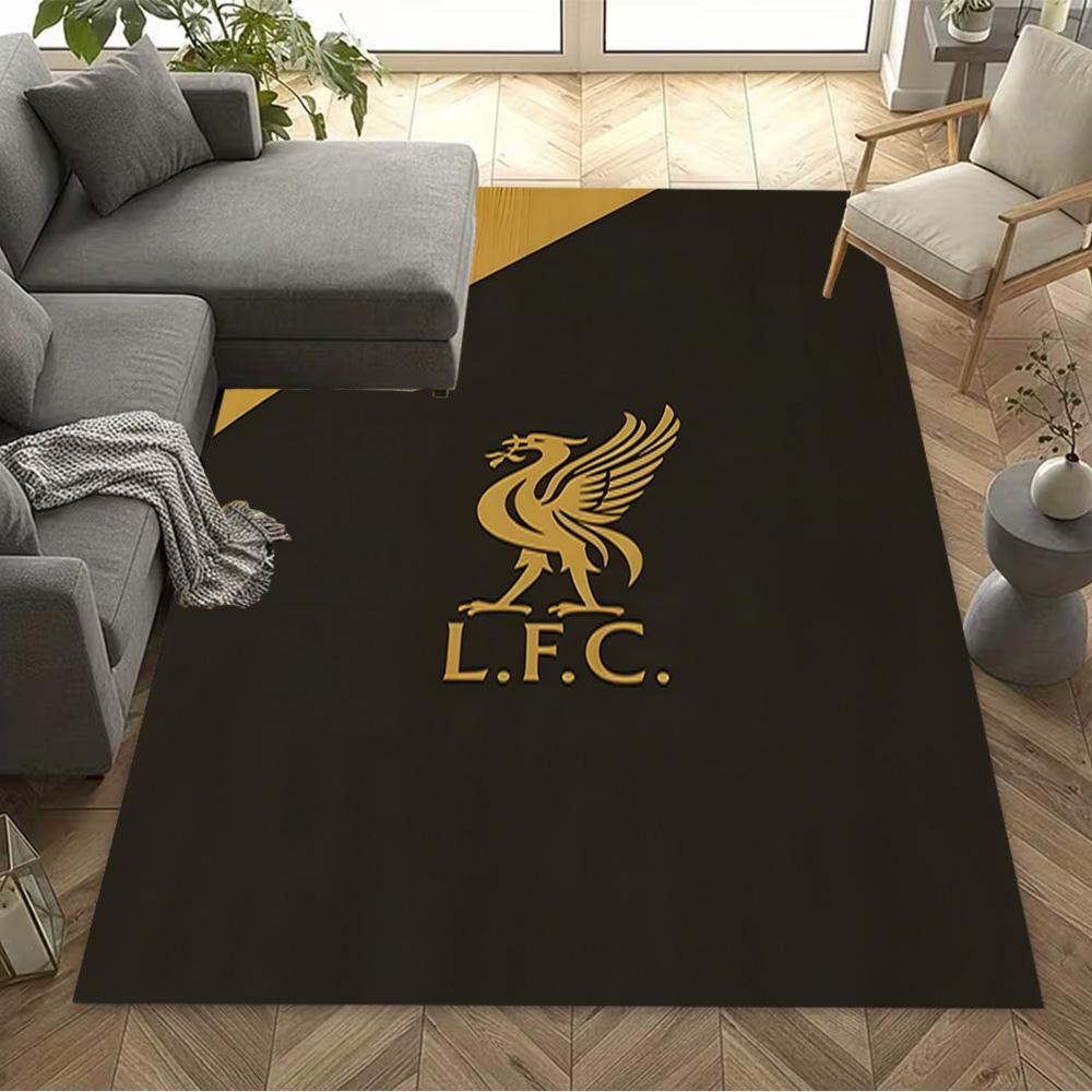 Liverpool Fc Crest Area Rug Perfect for Entryway Balcony Bedrooms Outdoor Anti-slip Rug Decorate Offices Birthday/Christmas Gift