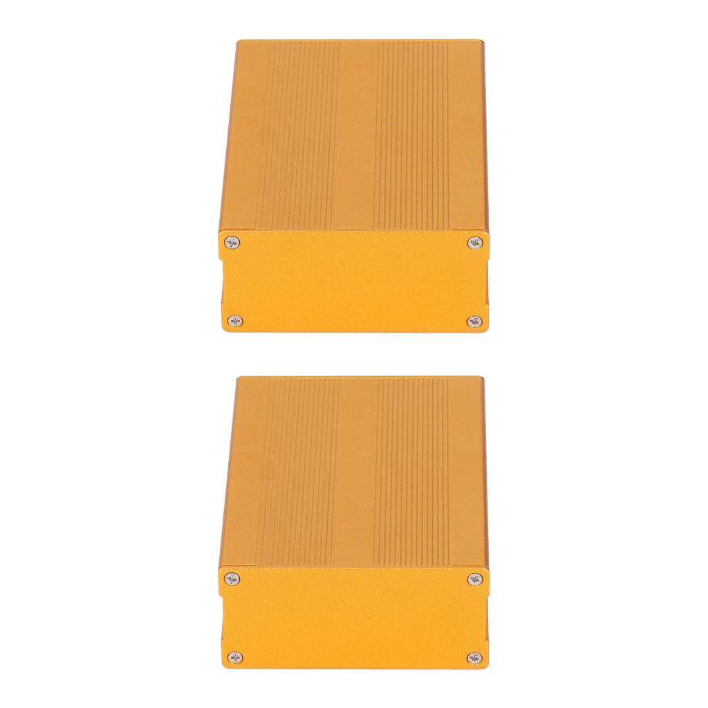 Electronic Project Box Split Type Surface Sandblasting Oxidation Aluminum Alloy Power Junction Case Golden