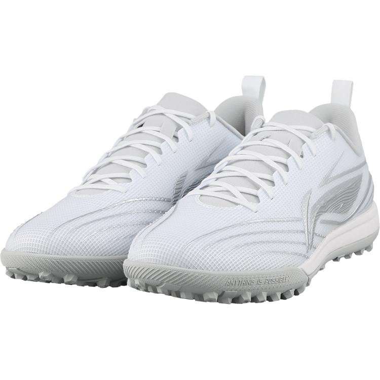 Li Ning Shadow 3.5 Comfortable TF (Rubber Studs) Artificial Turf Non-Slip Durable Soccer Shoes Men Soccer Shoes Silver YSTV0114