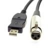 9.84ft USB Male to 3Pin Female Mic Converter Cable Wire Line for Studio Sound Recording with Wide Compatibility Black