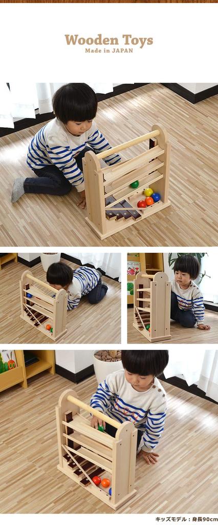KOIDE in Rolling Xylophone Wooden Xylophone with 6 Balls Natural Wood Toy Educational Toy Made in Japan Children [Made Japan] - - - - - Boys, Girls,