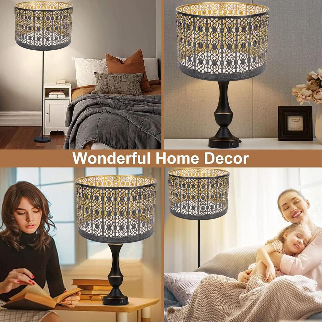 Metall Lampenschirm Hohe Lichtdurchlässigkeit Modern Dekorativ Hohl Eisen Lampenschirm für E14 E27 Glühbirnen