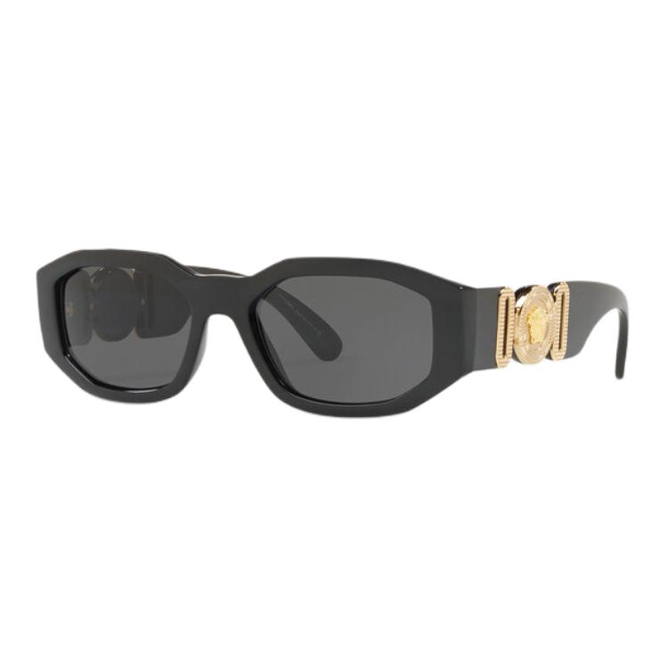 Versace Logo Nylon Irregular Shape Sunglasses Men sunglasses Black O4361-OGB18753_RTU_TU_ONUL__ Basic Packaging-Eyeglass Case+Box,53