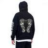 European and American Dark Style Hoodie with Ribbed Bottom for Men's and Women's Casual Sports Hoodie, Gothic Couple Harajuku Hoodie