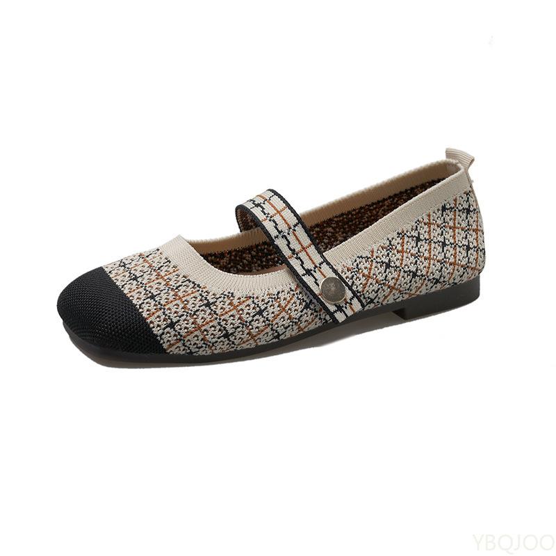 Hollow Out Lightweight Breathable Shallow Mouth Square Head Single Women Shoes Elegant Minimalist Comfortable Women's Shoes