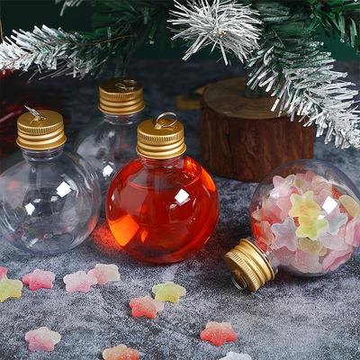 10 Stück/Beutel Befüllbare Kugelbehälter Geschenke Transparente Dekokugeln Weihnachtsdekorationen Kunststoff-Hängekugeln Weihnachten
