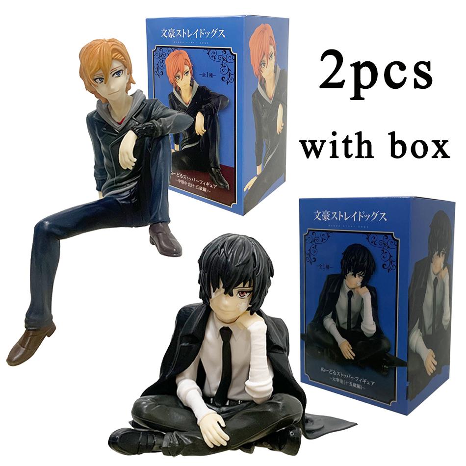 Auf Lager Bungo Stray Dogs 12cm Dazai Osamu Nudeln Pressfigur Japanische Cartoon Figuren Sammlung Niedliche Spielzeuge