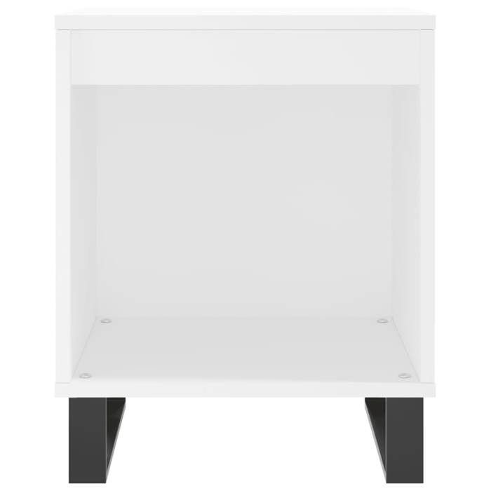 Maison Exclusive - Table de chevet Blanc 40x35x50 cm Bois d’ingénierie