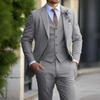 Completo a Tre Pezzi Business Casual da Uomo 2024 - Banchetto Nuziale dello Sposo Taglie Forti