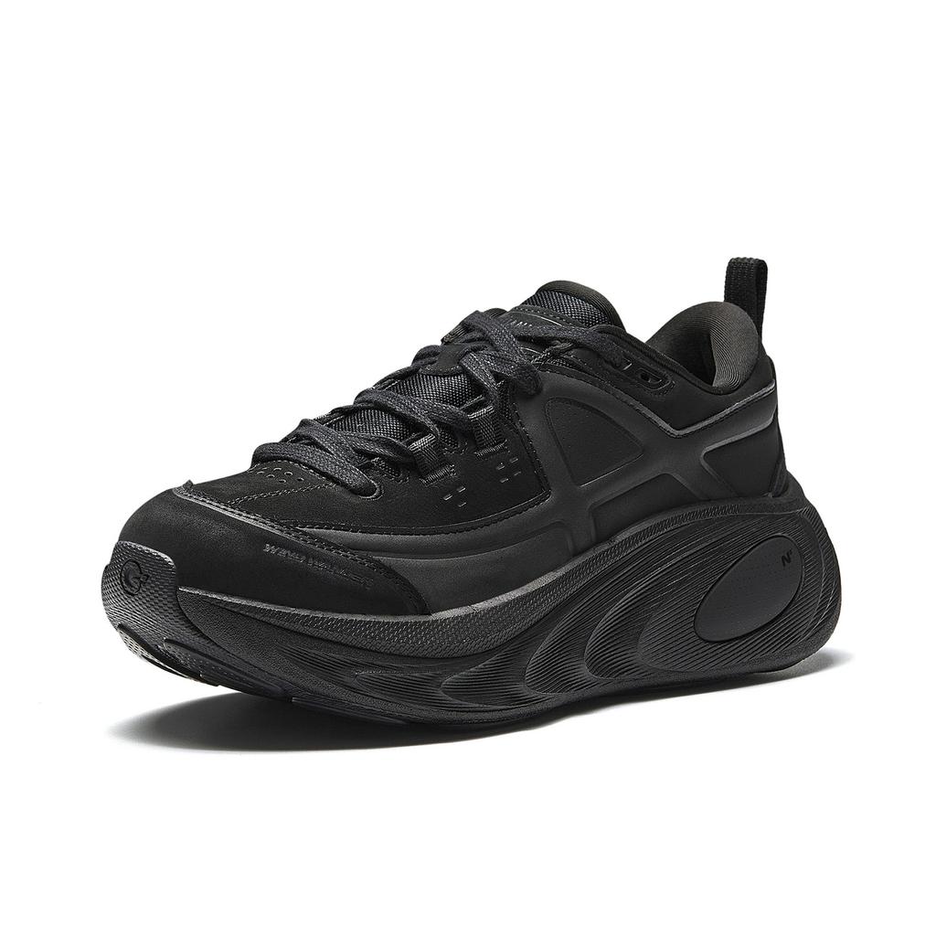 Anta Wind 2 Lth Short Plush Versatile Running Shoes Men Sneakers Basic-Black 112545553A-3